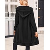 image:imageZeagoo Womens Zip Up Hoodies Long Tunic Sweatshirts Oversized Fleece Casual Long Sleeve 2026 Fall Hoodie Jacket CoatAblack
