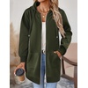 image:imageZeagoo Womens Zip Up Hoodies Long Tunic Sweatshirts Oversized Fleece Casual Long Sleeve 2026 Fall Hoodie Jacket CoatArmy Green