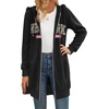 image:imageZeagoo Womens Zip Up Hoodies Long Tunic Sweatshirts Oversized Fleece Casual Long Sleeve 2026 Fall Hoodie Jacket CoatBlack Letter Print