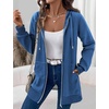 image:imageZeagoo Womens Zip Up Hoodies Long Tunic Sweatshirts Oversized Fleece Casual Long Sleeve 2026 Fall Hoodie Jacket CoatBlue