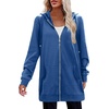 image:imageZeagoo Womens Zip Up Hoodies Long Tunic Sweatshirts Oversized Fleece Casual Long Sleeve 2026 Fall Hoodie Jacket CoatBlue