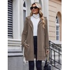 image:imageZeagoo Womens Zip Up Hoodies Long Tunic Sweatshirts Oversized Fleece Casual Long Sleeve 2026 Fall Hoodie Jacket CoatCoffeegrey