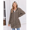 image:imageZeagoo Womens Zip Up Hoodies Long Tunic Sweatshirts Oversized Fleece Casual Long Sleeve 2026 Fall Hoodie Jacket CoatCoffeegrey