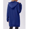 image:imageZeagoo Womens Zip Up Hoodies Long Tunic Sweatshirts Oversized Fleece Casual Long Sleeve 2026 Fall Hoodie Jacket CoatDark Blue