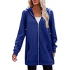 image:imageZeagoo Womens Zip Up Hoodies Long Tunic Sweatshirts Oversized Fleece Casual Long Sleeve 2026 Fall Hoodie Jacket CoatDark Blue