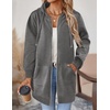image:imageZeagoo Womens Zip Up Hoodies Long Tunic Sweatshirts Oversized Fleece Casual Long Sleeve 2026 Fall Hoodie Jacket CoatDark Grey