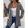 image:imageZeagoo Womens Zip Up Hoodies Long Tunic Sweatshirts Oversized Fleece Casual Long Sleeve 2026 Fall Hoodie Jacket CoatDark Grey