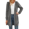 image:imageZeagoo Womens Zip Up Hoodies Long Tunic Sweatshirts Oversized Fleece Casual Long Sleeve 2026 Fall Hoodie Jacket CoatDark Grey
