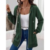 image:imageZeagoo Womens Zip Up Hoodies Long Tunic Sweatshirts Oversized Fleece Casual Long Sleeve 2026 Fall Hoodie Jacket CoatGreen