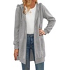 image:imageZeagoo Womens Zip Up Hoodies Long Tunic Sweatshirts Oversized Fleece Casual Long Sleeve 2026 Fall Hoodie Jacket CoatGrey