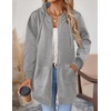 image:imageZeagoo Womens Zip Up Hoodies Long Tunic Sweatshirts Oversized Fleece Casual Long Sleeve 2026 Fall Hoodie Jacket CoatGrey