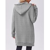 image:imageZeagoo Womens Zip Up Hoodies Long Tunic Sweatshirts Oversized Fleece Casual Long Sleeve 2026 Fall Hoodie Jacket CoatGrey