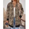 image:imageZeagoo Womens Zip Up Hoodies Long Tunic Sweatshirts Oversized Fleece Casual Long Sleeve 2026 Fall Hoodie Jacket CoatLeopard Print