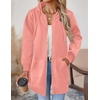 image:imageZeagoo Womens Zip Up Hoodies Long Tunic Sweatshirts Oversized Fleece Casual Long Sleeve 2026 Fall Hoodie Jacket CoatPink