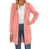 image:imageZeagoo Womens Zip Up Hoodies Long Tunic Sweatshirts Oversized Fleece Casual Long Sleeve 2026 Fall Hoodie Jacket CoatPink
