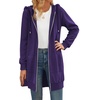 image:imageZeagoo Womens Zip Up Hoodies Long Tunic Sweatshirts Oversized Fleece Casual Long Sleeve 2026 Fall Hoodie Jacket CoatPurple