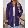 image:imageZeagoo Womens Zip Up Hoodies Long Tunic Sweatshirts Oversized Fleece Casual Long Sleeve 2026 Fall Hoodie Jacket CoatPurple