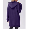 image:imageZeagoo Womens Zip Up Hoodies Long Tunic Sweatshirts Oversized Fleece Casual Long Sleeve 2026 Fall Hoodie Jacket CoatPurple