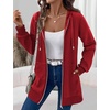 image:imageZeagoo Womens Zip Up Hoodies Long Tunic Sweatshirts Oversized Fleece Casual Long Sleeve 2026 Fall Hoodie Jacket CoatRed