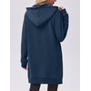 image:imageZeagoo Womens Zip Up Hoodies Long Tunic Sweatshirts Oversized Fleece Casual Long Sleeve 2026 Fall Hoodie Jacket CoatRoyal Blue