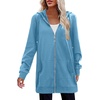 image:imageZeagoo Womens Zip Up Hoodies Long Tunic Sweatshirts Oversized Fleece Casual Long Sleeve 2026 Fall Hoodie Jacket CoatSky Blue