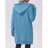image:imageZeagoo Womens Zip Up Hoodies Long Tunic Sweatshirts Oversized Fleece Casual Long Sleeve 2026 Fall Hoodie Jacket CoatSky Blue