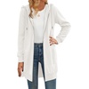 image:imageZeagoo Womens Zip Up Hoodies Long Tunic Sweatshirts Oversized Fleece Casual Long Sleeve 2026 Fall Hoodie Jacket CoatWhite