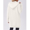 image:imageZeagoo Womens Zip Up Hoodies Long Tunic Sweatshirts Oversized Fleece Casual Long Sleeve 2026 Fall Hoodie Jacket CoatWhite