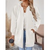 image:imageZeagoo Womens Zip Up Hoodies Long Tunic Sweatshirts Oversized Fleece Casual Long Sleeve 2026 Fall Hoodie Jacket CoatWhite