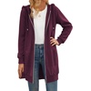 image:imageZeagoo Womens Zip Up Hoodies Long Tunic Sweatshirts Oversized Fleece Casual Long Sleeve 2026 Fall Hoodie Jacket CoatWine Red