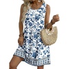 image:imageZeagoo Summer Dresses for Women 2026 Sleeveless Casual Floral Tshirt Sundress with Pockets Loose Tank Beach DressMz950