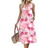 image:imageZeagoo Sundresses Dresses for Women 2026 Summer Sleeveless V Neck Casual Midi Tank Beach Vacation Dresses with PocketsPink 2