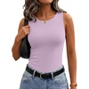 image:imageZeagoo Womens Double Lined Crew Neck Tank Tops Cute Summer Sleeveless Workout Tops Basic Going Out Clothes 2026Light Purple