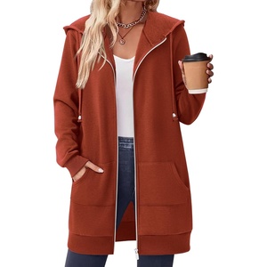 image:imageZeagoo Womens Zip Up Hoodies Long Tunic Sweatshirts Oversized Fleece Casual Long Sleeve 2026 Fall Hoodie Jacket Coat01 Caramel