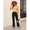 image:imageZeagoo Cable Short Sleeve Sweaters for Women Summer Spring Cute Tops 2026 Trendy Business Causal Outfits Work Blouses ClothesYellow