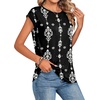 image:imageZeagoo Womens Tops Summer Casual Cap Sleeve Tshirts Shirts Business Dressy Spring Fashion Outfits Trendy ClothesBlack Vintage