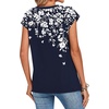 image:imageZeagoo Womens Tops Summer Casual Cap Sleeve Tshirts Shirts Business Dressy Spring Fashion Outfits Trendy ClothesNavy Floral