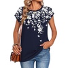 image:imageZeagoo Womens Tops Summer Casual Cap Sleeve Tshirts Shirts Business Dressy Spring Fashion Outfits Trendy ClothesNavy Floral