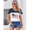 image:imageZeagoo Womens Summer Tops Rolled Short Sleeve V Neck Shirts Casual Dressy Business Work Blouses OutfitsFlaggq39