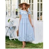 image:imageZeagoo Summer Dresses for Women 2026 Maxi Bohemian Floral Short Sleeve Long Dress Casual Flowy Tired Beach SundressWf140