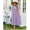 image:imageZeagoo Summer Dresses for Women 2026 Maxi Bohemian Floral Short Sleeve Long Dress Casual Flowy Tired Beach SundressXh588