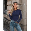 image:imageZeagoo Women Long Sleeve Shirts Fitted Going Out Tops Crop Basic Tee Casual Work Clothes Trendy Fall Outfits XSXLNavy Blue