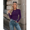 image:imageZeagoo Women Long Sleeve Shirts Fitted Going Out Tops Crop Basic Tee Casual Work Clothes Trendy Fall Outfits XSXLPurple