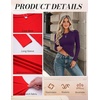 image:imageZeagoo Women Long Sleeve Shirts Fitted Going Out Tops Crop Basic Tee Casual Work Clothes Trendy Fall Outfits XSXLPurple