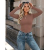 image:imageZeagoo Women Long Sleeve Shirts Fitted Going Out Tops Crop Basic Tee Casual Work Clothes Trendy Fall Outfits XSXLTaupe