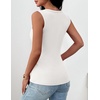image:imageZeagoo Womens Square Neck Ribbed Tank Tops 2026 Summer Casual Slim Fit Basic Sleeveless Shirts Cute Going Out Top01 White