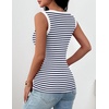 image:imageZeagoo Womens Square Neck Ribbed Tank Tops 2026 Summer Casual Slim Fit Basic Sleeveless Shirts Cute Going Out TopE  Stripe Navy White