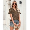image:imageZeagoo Womens Tops Short Sleeve V Neck Tee Shirts Cute Dressy Casual Clothing Business Work BlouseLeopard Print An136