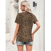 image:imageZeagoo Womens Tops Short Sleeve V Neck Tee Shirts Cute Dressy Casual Clothing Business Work BlouseLeopard Print An136