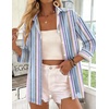 image:imageZeagoo Button Down Shirts for Women 34 Sleeve Tops V Neck Collared Blouses Business Casual OutfitsTz267